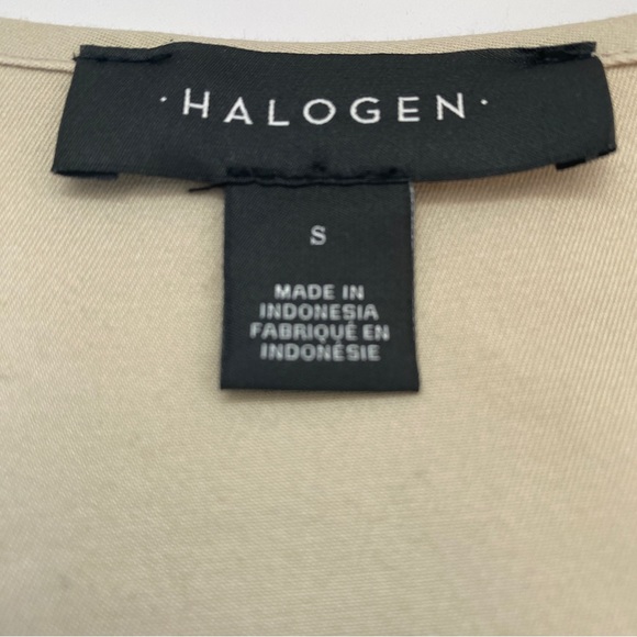 Halogen Khaki Moto Crop Jacket in Khaki - Size Small - Picture 7 of 9